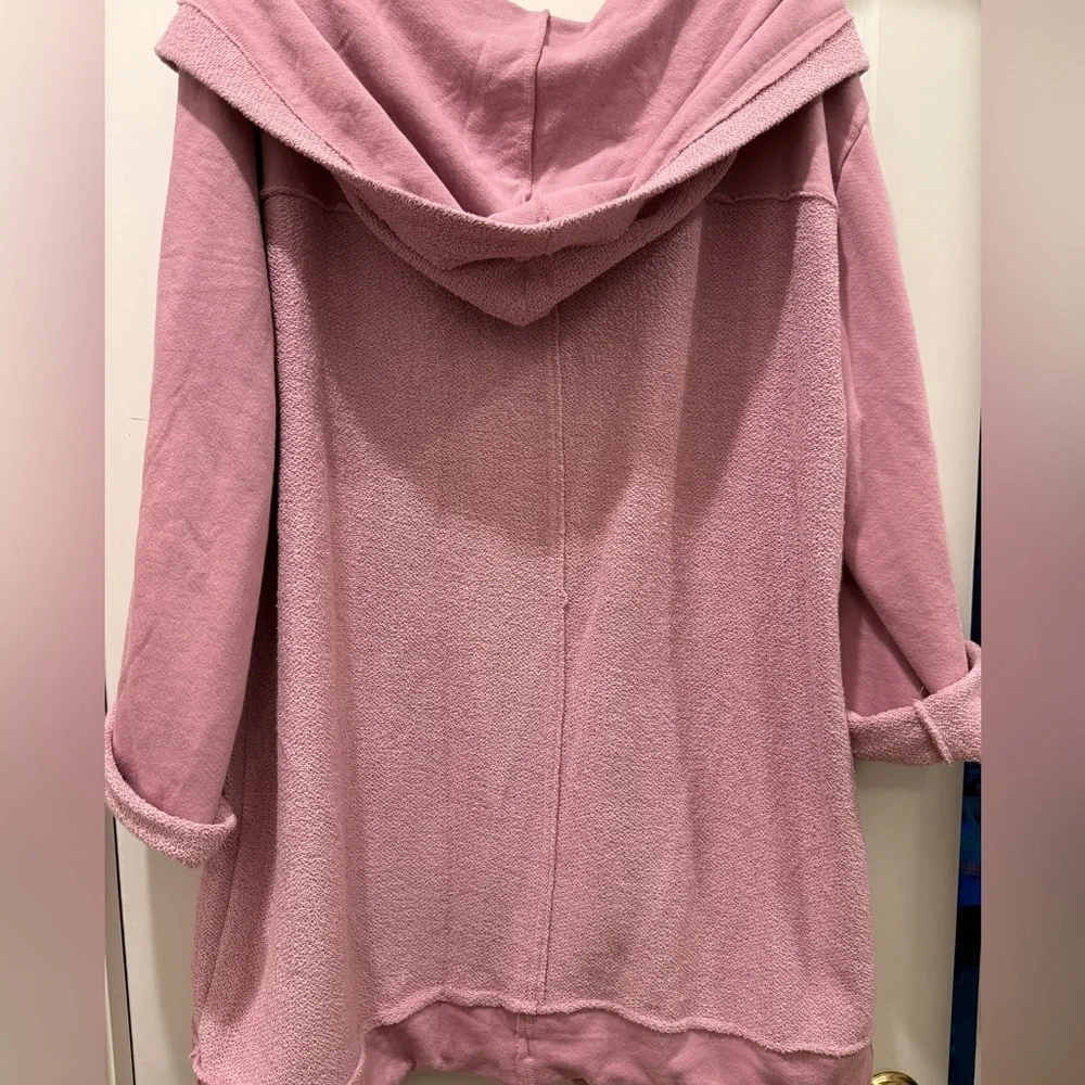 FREE PEOPLE BEACH RAVEN SWEATSHIRT HOODIE NWOT sz L - Picture 5 of 6